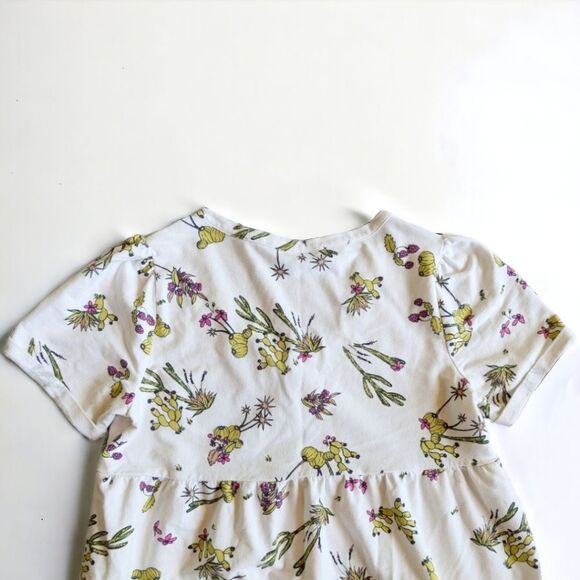 ModCloth Easy Days Button Front Short Sleeve Babydoll Mini Dress Women's Sz M - Picture 6 of 14